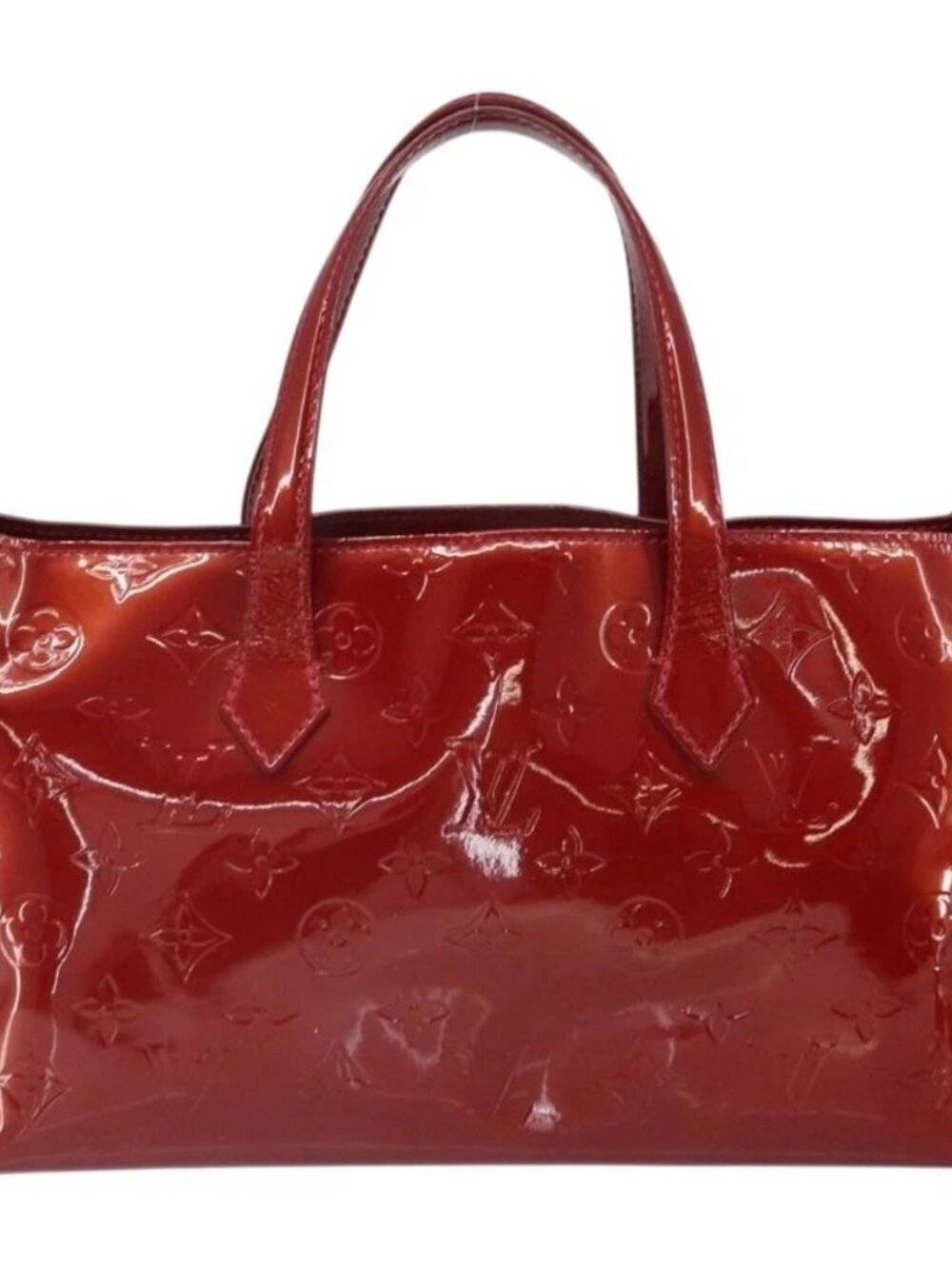 LOUIS VUITTON Vernis Wilshire PM Hand Bag Pomme D'amour - Picture 3 of 16